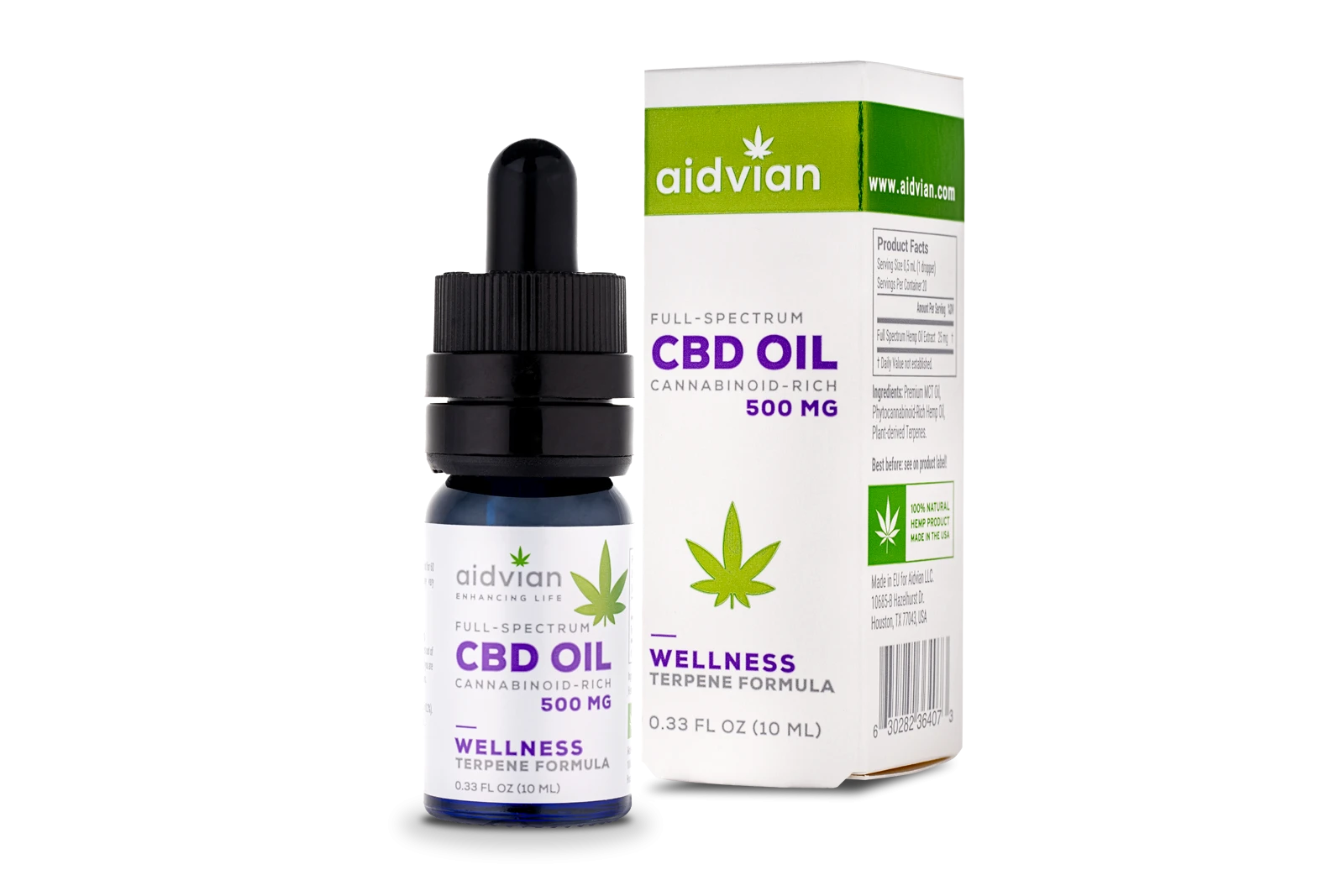 [Aid-009] Aidvian Full Spectrum CBD Olaj Wellness 500 mg 10 ml