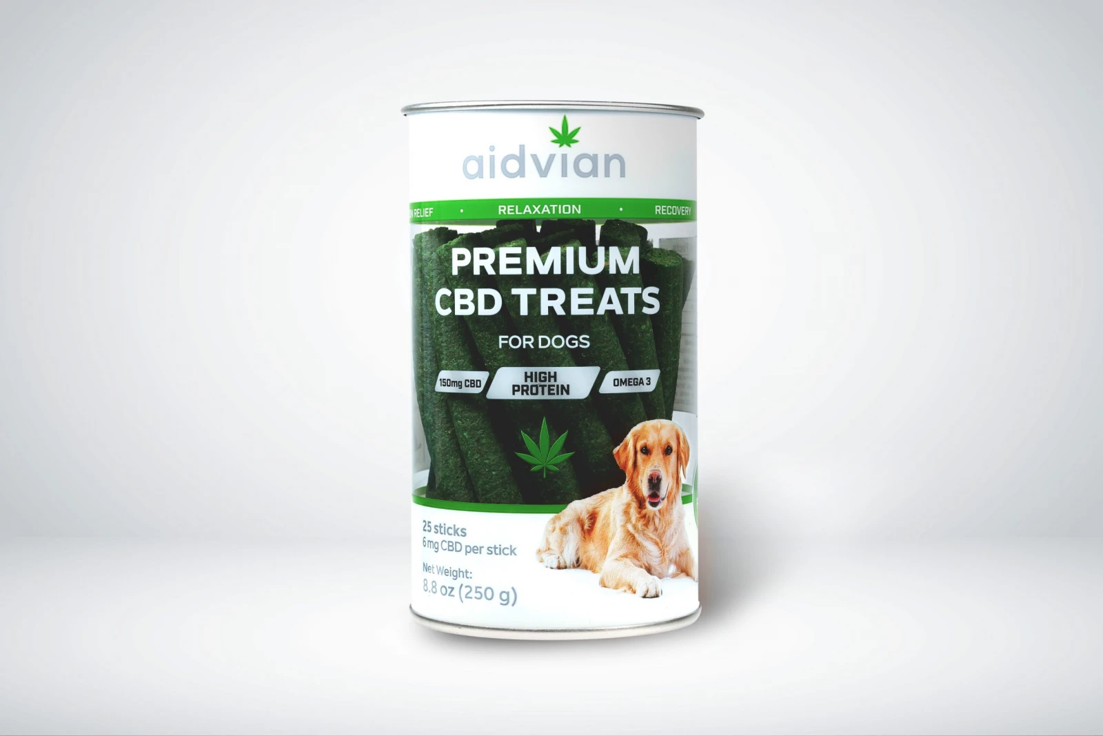 Aidvian Premium CBD Dog Treats in Tube 150 mg 250 g