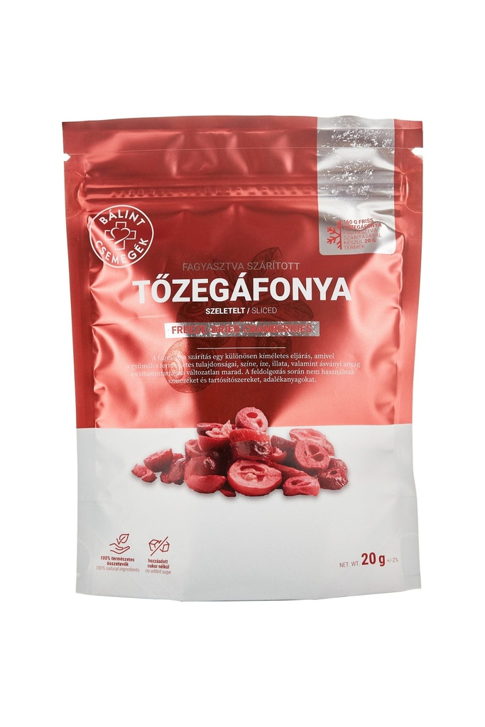 [BCS-0048] Tőzegáfonya Csemege 20g Szeletelt