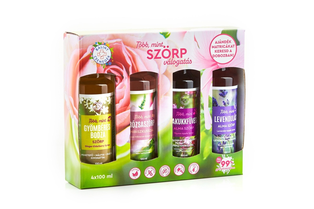 [BCS-0064] Szörp Válogatás - Rózsás 4x100 ml