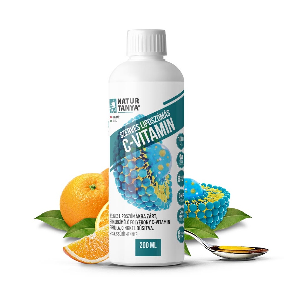 [Tany-10844] Natur Tanya® Liposzómás C-vitamin + Cink Folyékony Formában 
