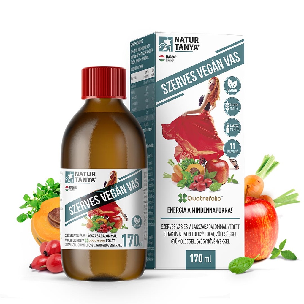 [Tany-10904] Natur Tanya® Szerves Vegán Vas Szirup