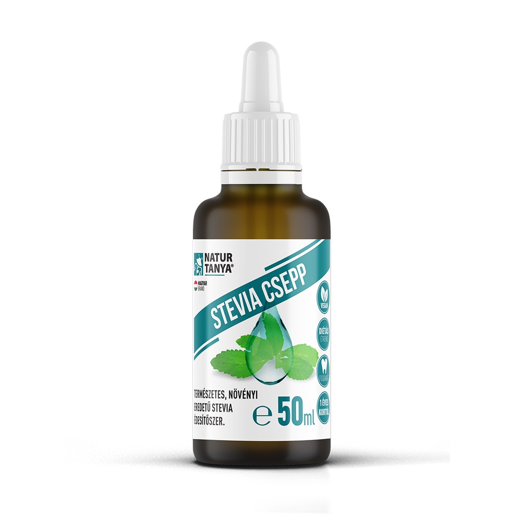 [Tany-11219] Natur Tanya® Stevia Csepp (édesfű, Jázminpakóca) Természetes Eredetű Stevia Édesítősze